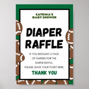 Póster Rótulo Baby Shower de fútbol
