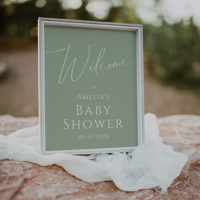 Póster Rótulo Baby Shower de la bienvenida a los sabios v (Subido por el creador)