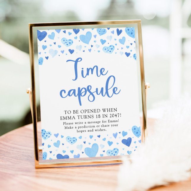 Póster Rótulo Baby Shower de la cápsula del tiempo del co (Subido por el creador)