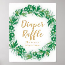 Rótulo Baby Shower Diaper Raffle