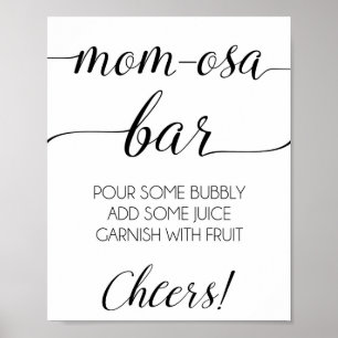 Póster Rótulo Baby Shower Momosa Bar