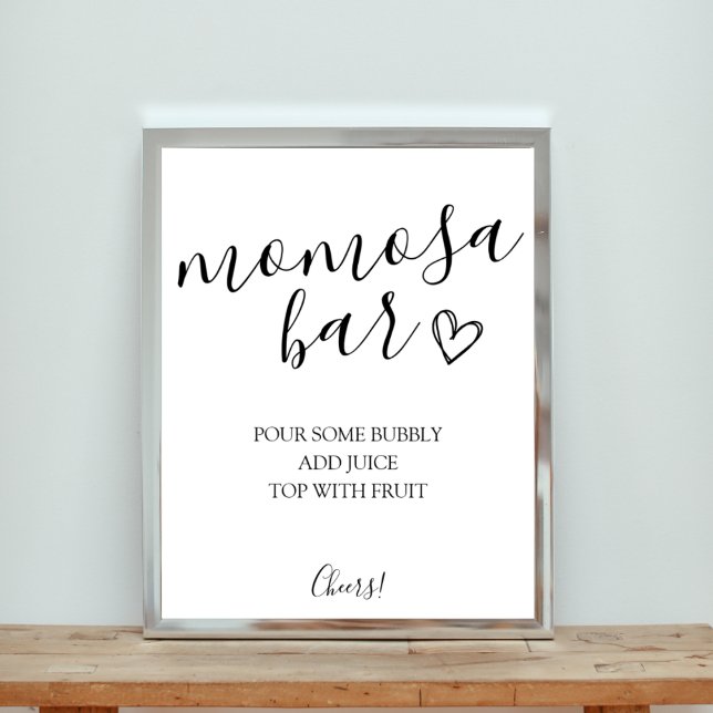 Póster Rótulo Baby Shower Momosa Bar (Subido por el creador)