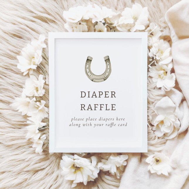 Póster Rótulo Baby Shower Raffle de Rodeo Occidental Mode (Subido por el creador)