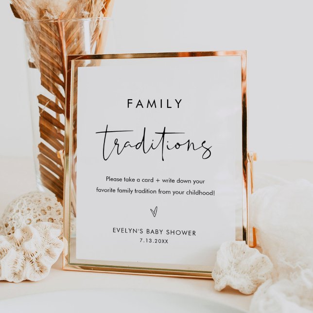 Póster RÓTULO Baby Shower Tradiciones familiares STELLA (Subido por el creador)