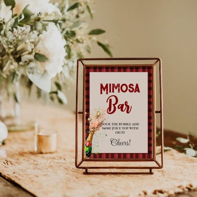 Póster Rótulo Bachelorette Mimosa Bar Flannel & Fizz (Subido por el creador)