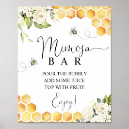 Póster Rótulo Bar Bee Mimosa