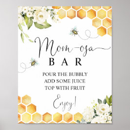 Póster Rótulo Bar Bee Mom Osa