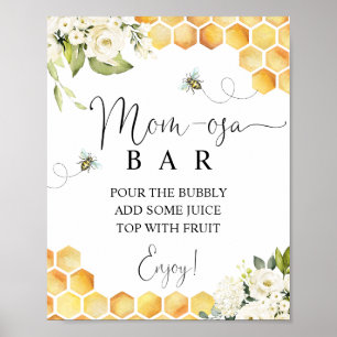 Póster Rótulo Bar Bee Mom Osa