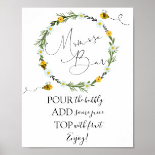 Póster Rótulo Bar Bee Mom-osa