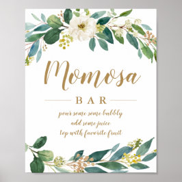 Póster Rótulo Bar Greenery Momosa