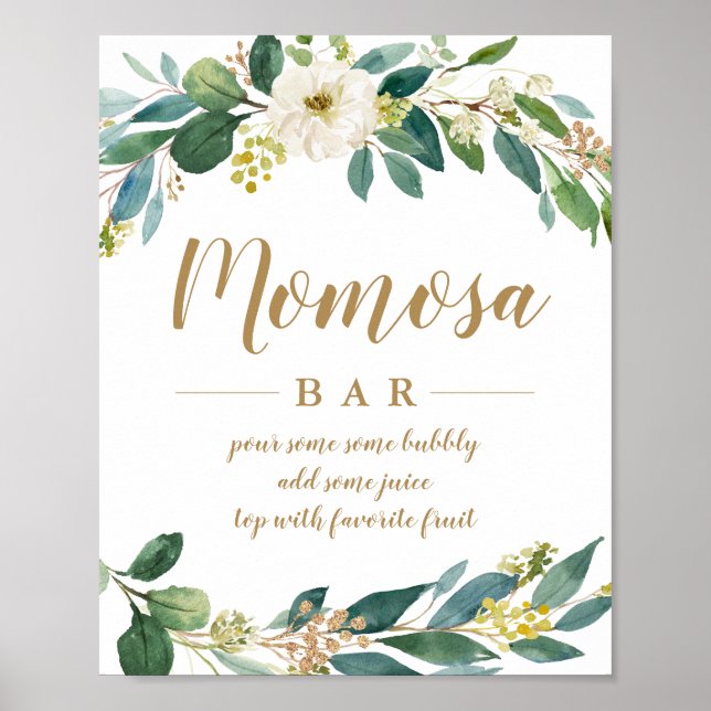 Póster Rótulo Bar Greenery Momosa (Frente)