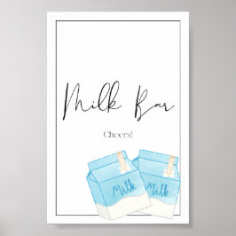 Póster Rótulo Bar Milk & Cookie Birthday