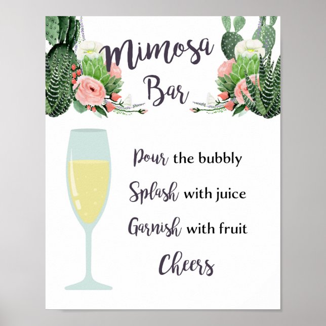 Póster Rótulo Bar Mimosa (Frente)