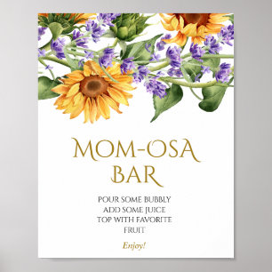 Póster Rótulo bar Momosa con ducha Sunflowers y Lavander 