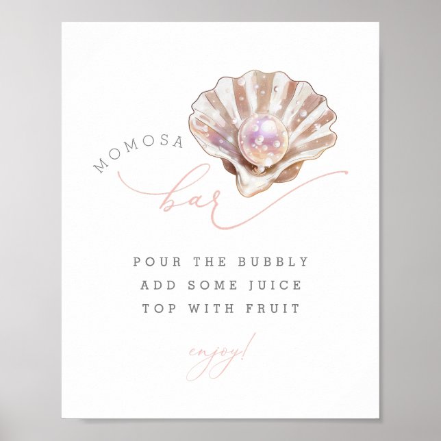Póster Rótulo Bar Ocean Little Pearl Under Sea Momosa (Frente)