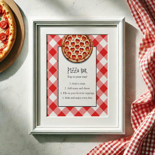 Póster Rótulo Bar Pizza