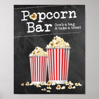 Póster Rótulo Bar Popcorn