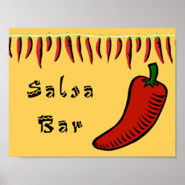 Póster Rótulo Bar Salsa