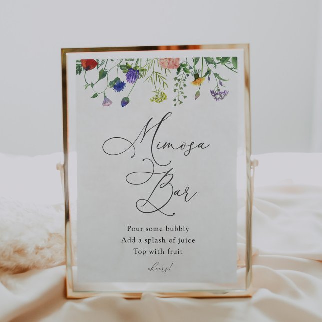 Póster Rótulo Bar Wildflowers and Bees Mimosa (Subido por el creador)