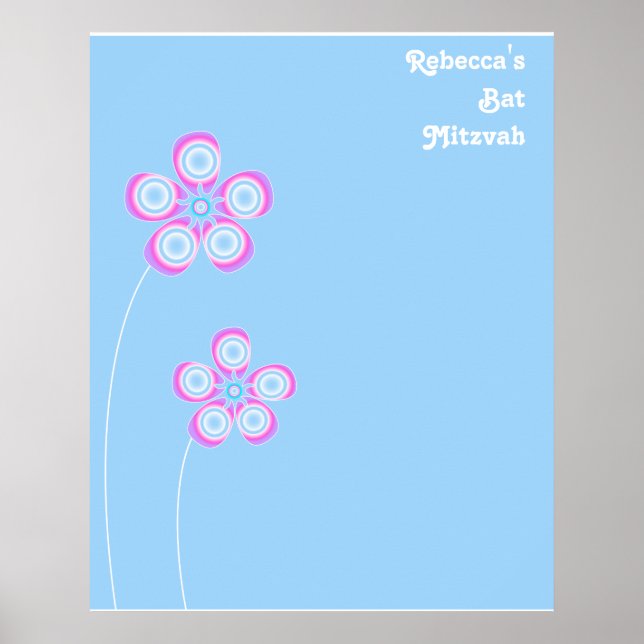 Póster Rótulo Bat Mitzvah A Bordo (Frente)