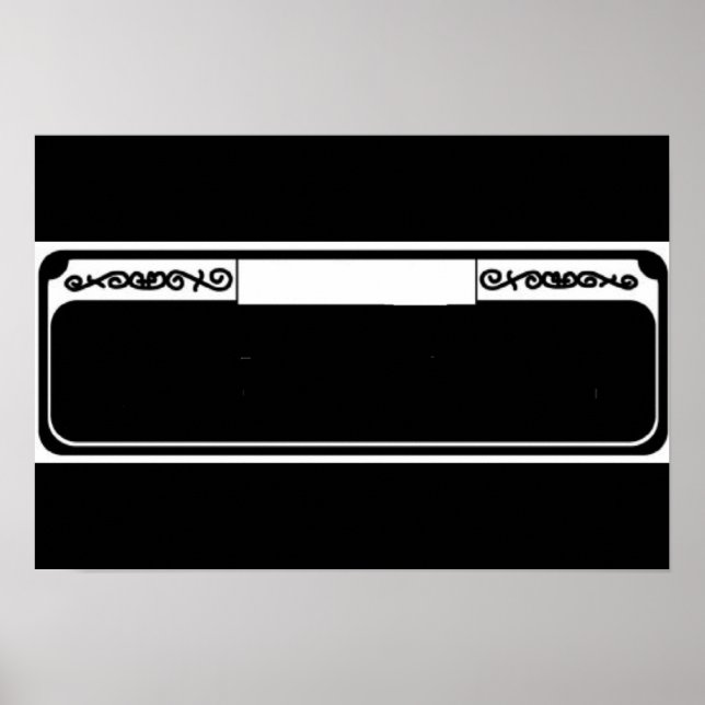 Póster Rótulo Blank Street, Templet French Quarter (Frente)