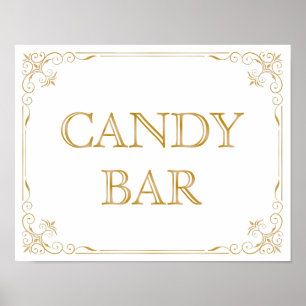 Póster Rótulo Boda Candy Bar   Caligrafía moderna