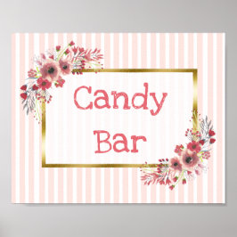 Póster Rótulo boda Candy Bar Chalkboard Look