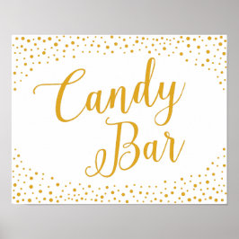 Póster Rótulo boda - Candy Bar Confetti Boda Rótulo