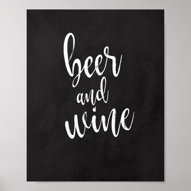 Póster Rótulo Boda de abeja y cartón vitivinícola 8x10 (Frente)