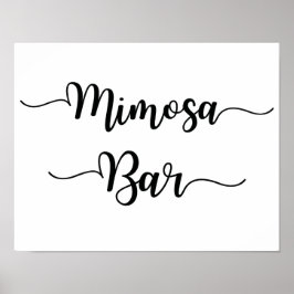 Póster Rótulo Boda de bar Mimosa | Caligrafía moderna