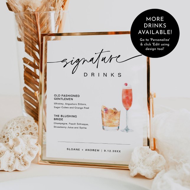 Póster RÓTULO Boda de bebidas con firma EVERLEIGH 8x10 (Subido por el creador)