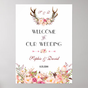 Póster Rótulo Boda de bienvenida de los pirorretardantes