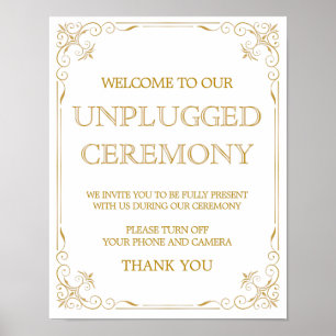 Póster Rótulo Boda de Ceremonia desconectada   Gatsby Art