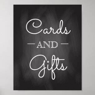 Póster Rótulo Boda de Chalkboard Tarjetas y regalos
