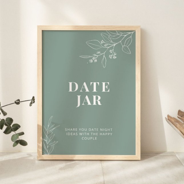 Póster Rótulo Boda de Date Jar Sage Green (Subido por el creador)