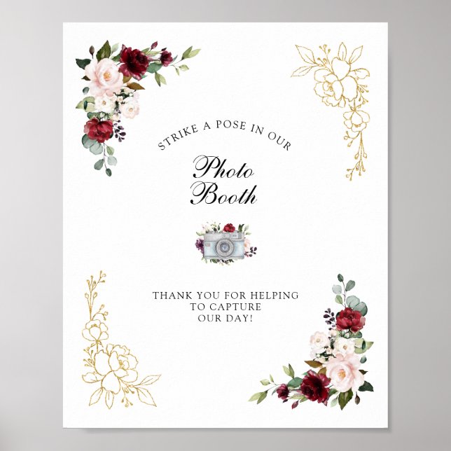 Póster Rótulo Boda de foto de Relieve metalizado dorado d (Frente)