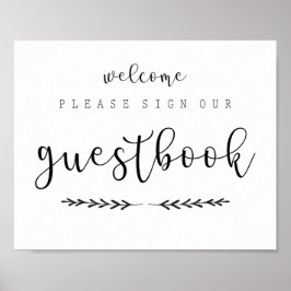 Póster Rótulo Boda de Guestbook