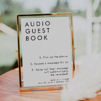 Rótulo Boda de guías de audio Minimalista moderno