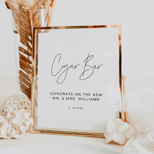 Póster Rótulo Boda de HARLOW Cigar Bar