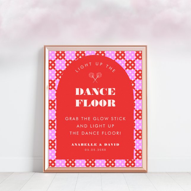 Póster Rótulo Boda de la planta de danza mod rosada de me (Subido por el creador)
