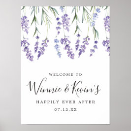 Póster Rótulo Boda de Lavender Country