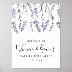 Póster Rótulo Boda de Lavender Country