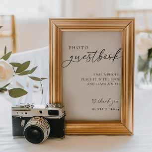 Póster Rótulo Boda de libro de fotos