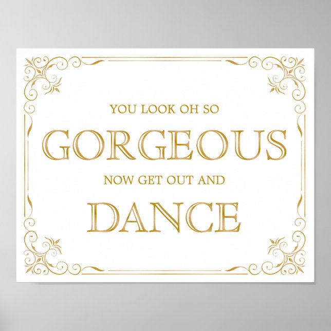 Póster Rótulo Boda de piso de baile | Caligrafía moderna (Frente)