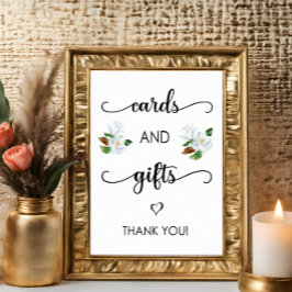 Póster Rótulo Boda de tarjetas y regalos