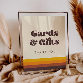 Póster Rótulo Boda de tarjetas y regalos de época de los 