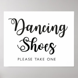 Póster Rótulo Boda de zapatos bailarines | Caligrafía mod
