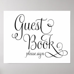 Póster Rótulo Boda del libro invitado