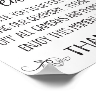 Póster Rótulo Boda desconectado, Bodas impresas"