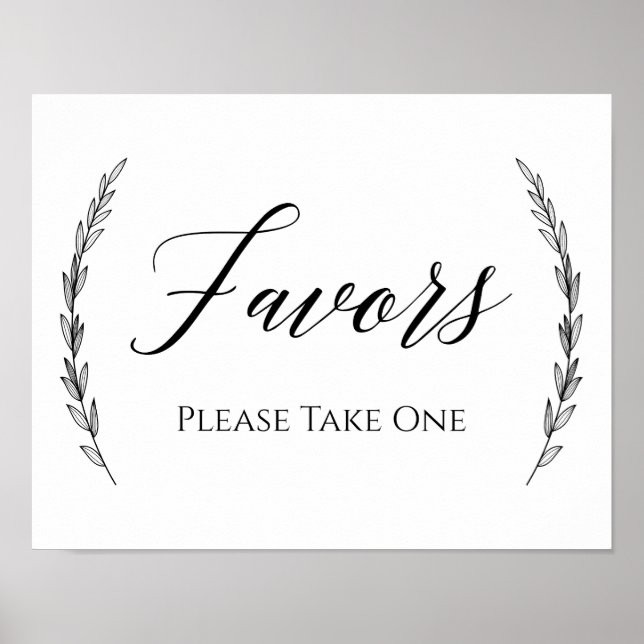 Póster Rótulo boda - Favorece al Rótulo Boda Laurel (Frente)